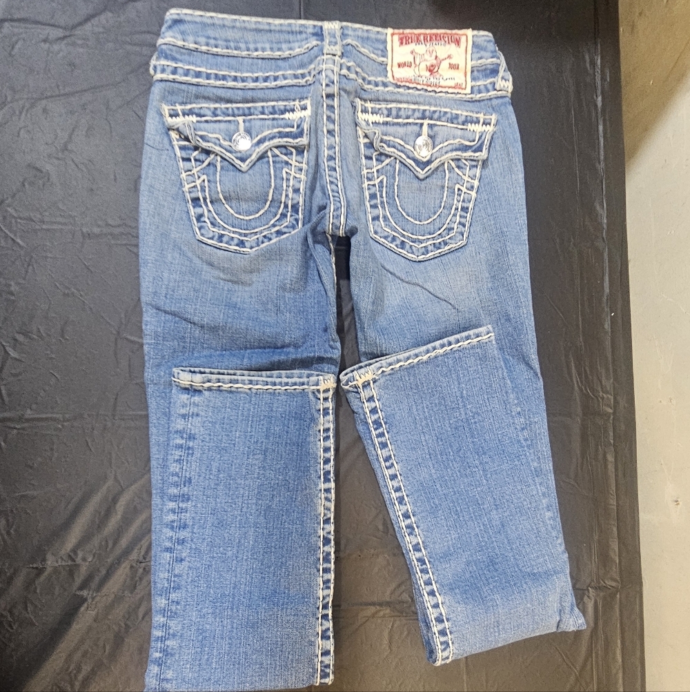True Religion Light Blue Straight Jeans - Picture 4 of 12
